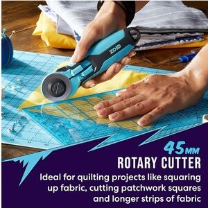 Brand Zoid 45mm Rotary Cutter with Grip, Fabric Cutter